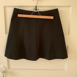 Black J. Crew a-line suiting skirt
